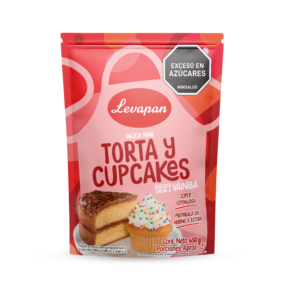 Mezcla Levapan para torta y cupcakes de Vainilla  x 450 g