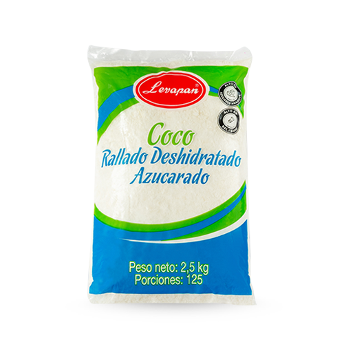 Coco Rallado Azucarado Levapan x 2,5 Kg